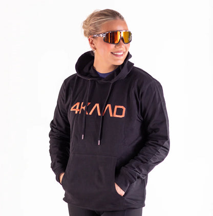 4KAAD Hoodie , Black/Coral Unisex fit